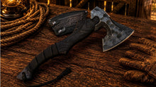 Load image into Gallery viewer, Bushcraft Hatchet D2 Steel Axe with Ash Wood Handle &amp; Sheath