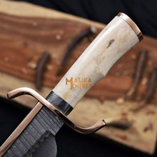 Load image into Gallery viewer, Copper Damascus Alamo Musso Bowie Knife