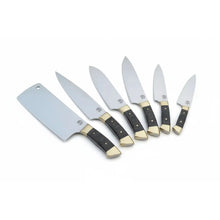 Load image into Gallery viewer, 440c stainless steel Kitchen Knives Set With Beautiful Leather Roll Kit DK-0091