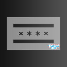Load image into Gallery viewer, Chicago City Flag Stencil