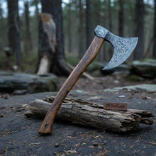 Load image into Gallery viewer, 18"Inches Damascus Steel Axe Viking Axe Hatchet Axe Bearded Axe Tomahawk