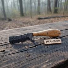 Load image into Gallery viewer, Damascus Bull Cutter Knife Twisted Steel Olive Wood Handle
