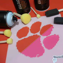 Load image into Gallery viewer, Clemson Tigers Paw Logo Stencil
