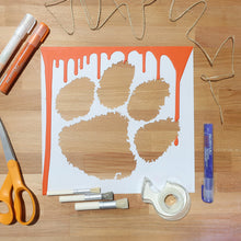 Load image into Gallery viewer, Clemson Tigers Paw Logo Stencil