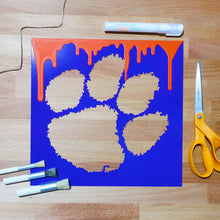 Load image into Gallery viewer, Clemson Tigers Paw Logo Stencil