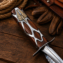 Load image into Gallery viewer, Subtle Knife Replica Wood Handle with Brass &amp; Silver Details