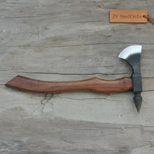 Load image into Gallery viewer, Hand-Forged Bearded Spike Poll Bushcraft Axe with Hardwood Handle