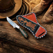 Load image into Gallery viewer, Handmade Horse Rasp Steel Western Cowboy Skinner Knife with Leather Sheath