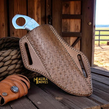 Load image into Gallery viewer, Handmade Cowboy Knife | Forged D2 Steel Blade with Resin Handle &amp; Pancake Sheath – Ranch &amp; Western Style