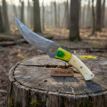 Load image into Gallery viewer, Damascus Hunting Knife 8.5” Fixed Blade