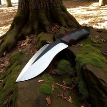 Load image into Gallery viewer, Bushcraft Knife – 5 mm Blade &amp; Red Micarta Handle