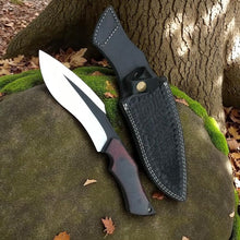 Load image into Gallery viewer, Bushcraft Knife – 5 mm Blade &amp; Red Micarta Handle