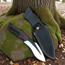 Load image into Gallery viewer, Bushcraft Knife – 5 mm Blade &amp; Red Micarta Handle