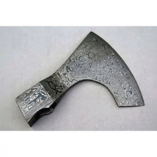 Load image into Gallery viewer, Custom Damascus Axe Head Blank – Handmade Pattern Welded Steel Viking Bearded Axe Blade for Handle Installation | JW SteelCrafts
