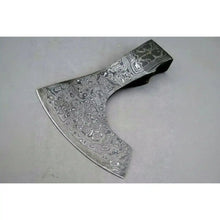Load image into Gallery viewer, Custom Damascus Axe Head Blank – Handmade Pattern Welded Steel Viking Bearded Axe Blade for Handle Installation | JW SteelCrafts
