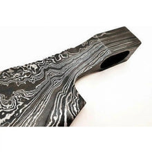 Load image into Gallery viewer, Custom Damascus Steel Axe Head Blank – Hand Forged Bearded Axe Blade for Handle Making | JW SteelCrafts