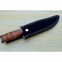 Load image into Gallery viewer, Custom Damascus Utility Bowie Knife Handmade Field Profile – JW SteelCrafts