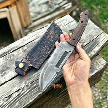Load image into Gallery viewer, D2 Steel Bowie Knife | Wenge Wood Handle