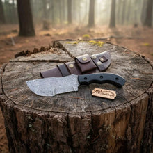 Load image into Gallery viewer, Custom Handmade - 12.Inches Beautiful Full Damascus Tracker knife