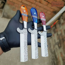 Load image into Gallery viewer, Rasp Steel Ranch Bull Cutter Knife Set with Resin Handles