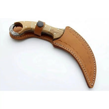 Load image into Gallery viewer, Custom Handmade Damascus Steel  Full Tang Karambit Knife