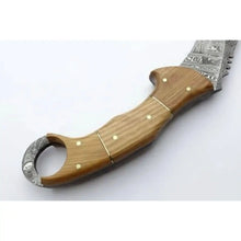 Load image into Gallery viewer, Custom Handmade Damascus Steel  Full Tang Karambit Knife