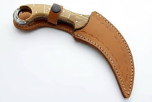 Load image into Gallery viewer, Custom Handmade Damascus Steel  Full Tang Karambit Knife