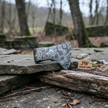 Load image into Gallery viewer, Custom Handmade Damascus Steel Viking Axe Pendant / Perfect gift DE-0011