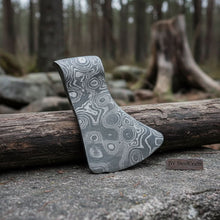 Load image into Gallery viewer, Custom Handmade Damascus Steel Viking Axe Pendant / Perfect gift DE-0011