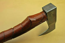 Load image into Gallery viewer, Custom Handmade Damascus steel Viking axe With Pure Leather sheath