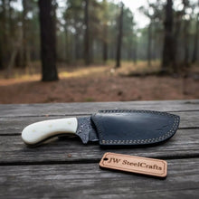 Load image into Gallery viewer, Custom Made Damascus Steel Hunting Knife / Skinning Knife  Gut Hook DK-0101