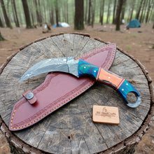 Load image into Gallery viewer, Custom made Hand forged Karambit Knife