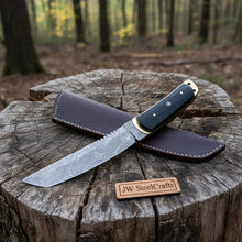 Load image into Gallery viewer, Custom tactical Tanto knife, damascus knife, Tanto