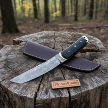 Load image into Gallery viewer, Custom tactical Tanto knife, damascus knife, Tanto