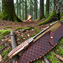 Load image into Gallery viewer, D2 Gut Hook Hunting Knife Ram Horn Handle