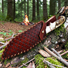 Load image into Gallery viewer, D2 Gut Hook Hunting Knife Ram Horn Handle