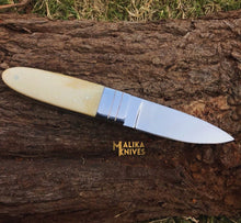 Load image into Gallery viewer, Needle Point Hunting Knife D2 Steel Camel Bone Handle