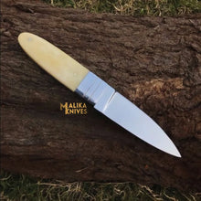 Load image into Gallery viewer, Needle Point Hunting Knife D2 Steel Camel Bone Handle