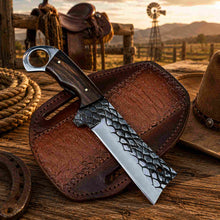 Load image into Gallery viewer, Ironwood Ranch Bull Cutter Knife in D2 Rasp Steel