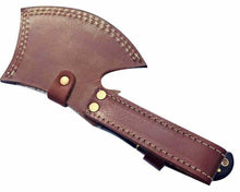 Load image into Gallery viewer, Damascus Bearded Hatchet with Contoured Full Tang Handle
