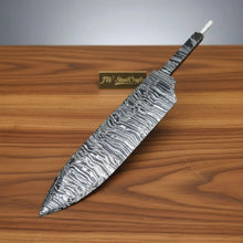 Load image into Gallery viewer, Handmade Fire Pattern Damascus Chef Knife with 12 inches Length