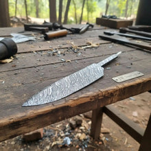 Load image into Gallery viewer, Handmade Fire Pattern Damascus Chef Knife with 12 inches Length