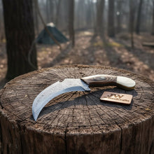 Load image into Gallery viewer, Damascus karambit knife..