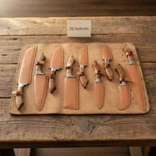 Load image into Gallery viewer, Premium 8-Piece Damascus Kitchen Knife Set with Rosewood Handles