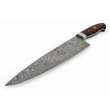 Load image into Gallery viewer, Damascus Steel Santoku Japanese Chef Knife Red Micarta Handle DK-0112