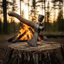 Load image into Gallery viewer, Damascus Smoking Axe Straight Handle 19 Inch