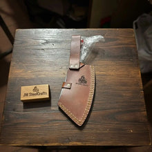 Load image into Gallery viewer, Damascus Steel Cleaver Knife with American Flag Resin Handle