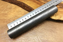 Load image into Gallery viewer, 6” Damascus Steel Round Bar Rod 25.5 mm Diameter for Ring Making