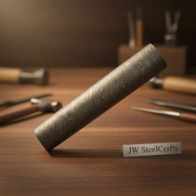 Load image into Gallery viewer, Duskband Steel Billet Damascus Rod Handmade 4.10 Inch Precision Bar