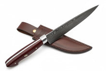 Load image into Gallery viewer, Damascus Steel Santoku Japanese Chef Knife Red Micarta Handle DK-0112
